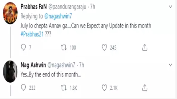 Comment of Nag Ashwin Comment of Nag Ashwin