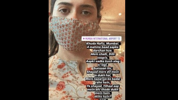 Sanjana Sanghi's Cryptic Post Hints That She Might Not Return To Mumbai