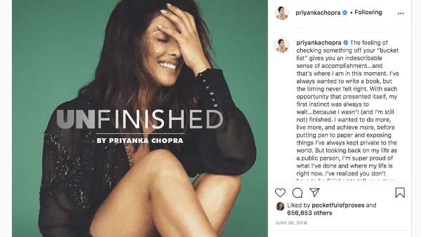 Priyanka Revealed The Memoir Cover In 2018