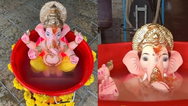 A Glimpse Of The Eco-Friendly Ganesh Visarjan At Hrithik Roshan's Abode