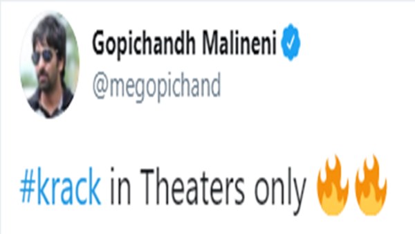 Gopichand Malinenis tweet