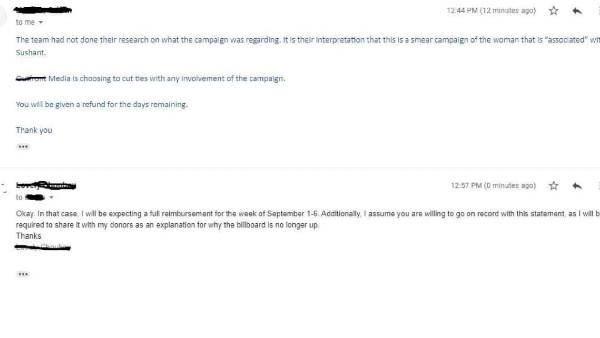 Sushant's Sister Shares A Screenshot Of The Email