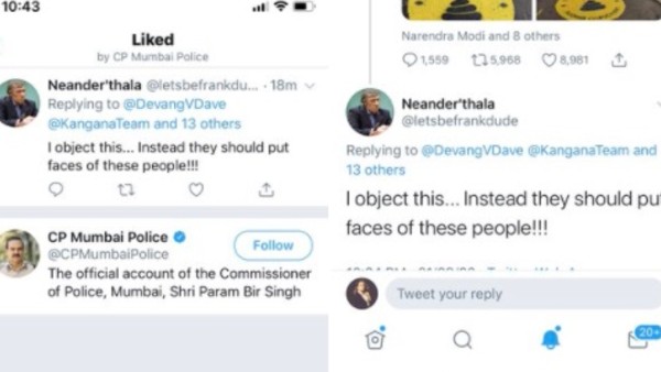 Kangana Ranaut Condemns Mumbai Police Commissioner Kangana Ranaut Condemns Mumbai Police Commissioner