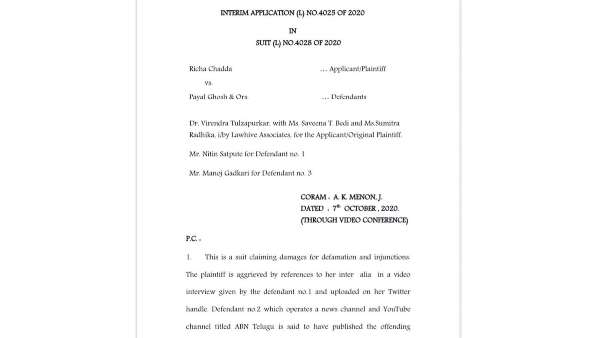 Richa Chadha's IG Post Richa Chadha's IG Post