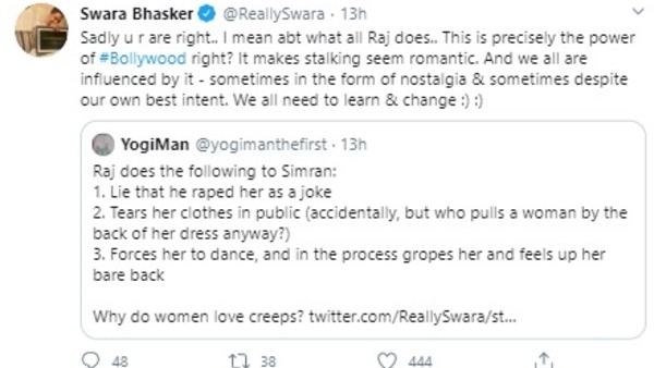 Swara Bhasker Reacts To The Comment