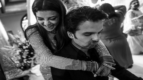 Fun Moment Between Kajal Aggarwal & Gautam Kitchlu Fun Moment Between Kajal Aggarwal & Gautam Kitchlu