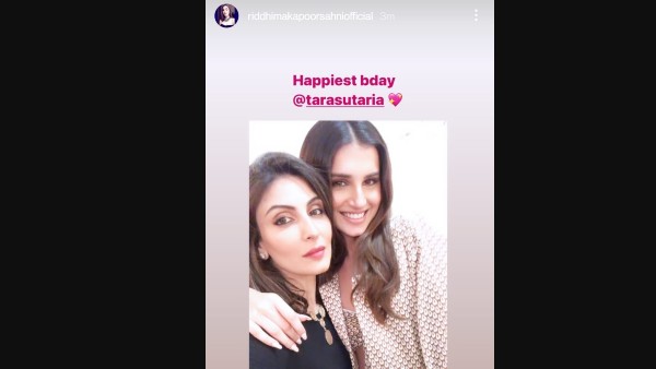 Riddhima Kapoor's Sweet Birthday Post For Tara Sutaria