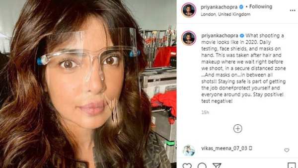 Priyanka Can Be Seen Wearing Face Sheild