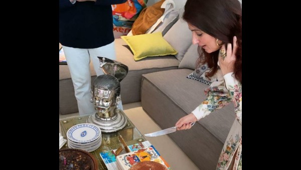 Twinkle Khanna's Cake-Cutting Moment