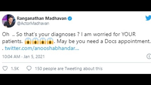 R Madhavan Hits Back At The Troll