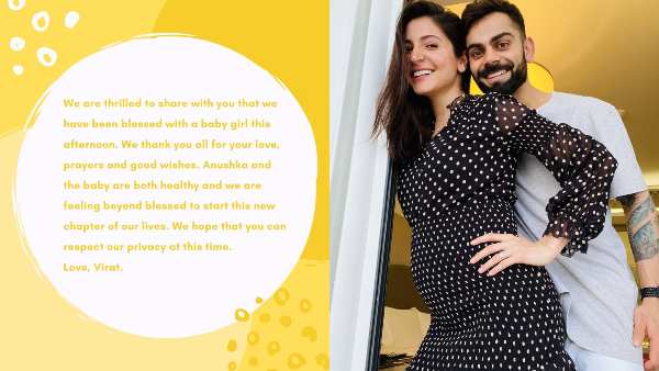 Vamika's Birth Announcement In Yellow