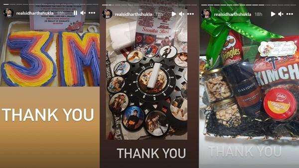 Sidharth Shukla Crosses 3 Million Followers On Instagram; BB 13 Winner Shares Pics Of Gifts Received From Fans