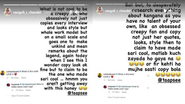 Rangoli Chandel, Taapsee Pannu, Kangana ranaut