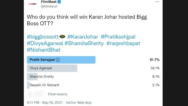 Bigg Boss OTT Poll Result Bigg Boss OTT Poll Result