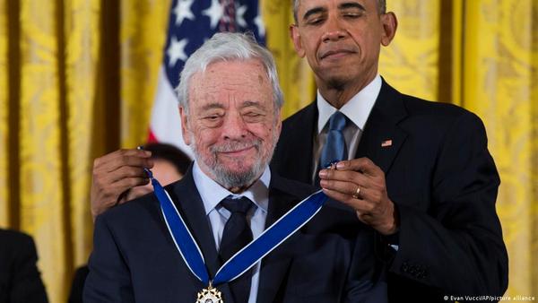 Stephen Sondheim with Barack Obama - Photo by DW News Stephen Sondheim with Barack Obama - Photo by DW News