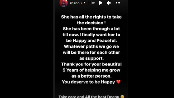 Shanmukh Breakup Post