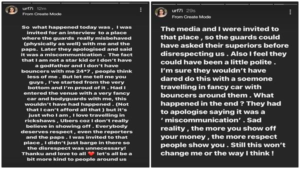 Urfi Javed Takes Stand For Paparazzi