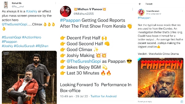 Paappan Twitter Review: Suresh Gopi-Joshiys Investigation Drama Is A Winner! Paappan Twitter Review: Suresh Gopi-Joshiys Investigation Drama Is A Winner!