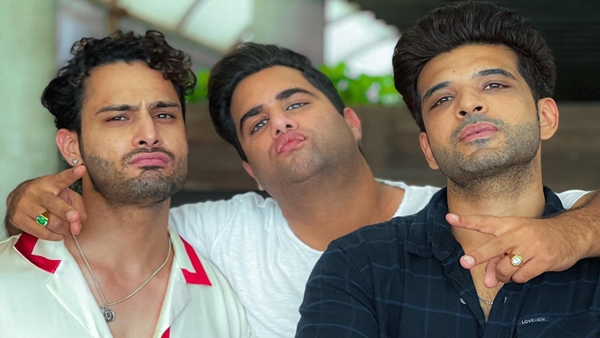 Karan Kundrra Chills With Umar Riaz And Rajiv Adatia