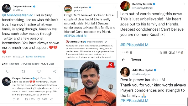 Film Critic Kaushik LM Passes Away: Dulquer Salmaan, Keerthy Suresh & Others Mourn The Demise