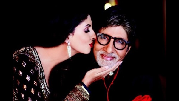 Shweta Bachchan Plants A Loving Kiss On Dad Amitabh's Cheek