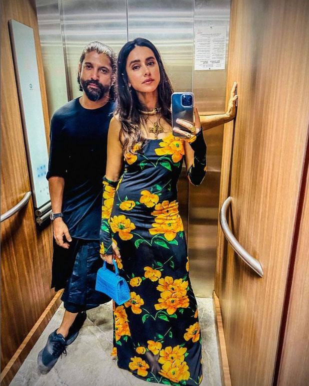 Farhan Shibani twin in black Farhan Shibani twin in black