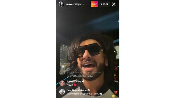 ranveer singh instagram live