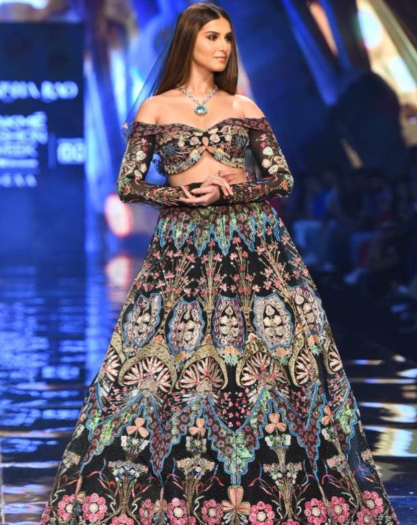 Tara Stuns in Black Lehenga Tara Stuns in Black Lehenga