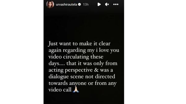 urvashi rautela instagram story