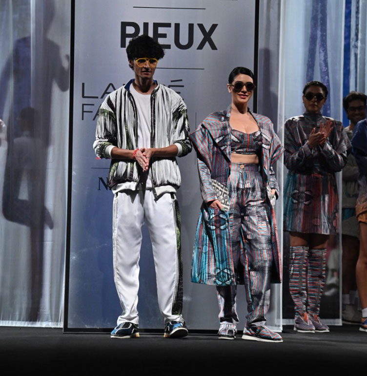 Warina with the designer