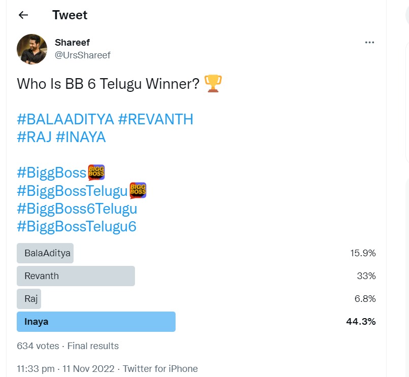 Netizens Dub Revanth & Inaya As The Top Two Contestants