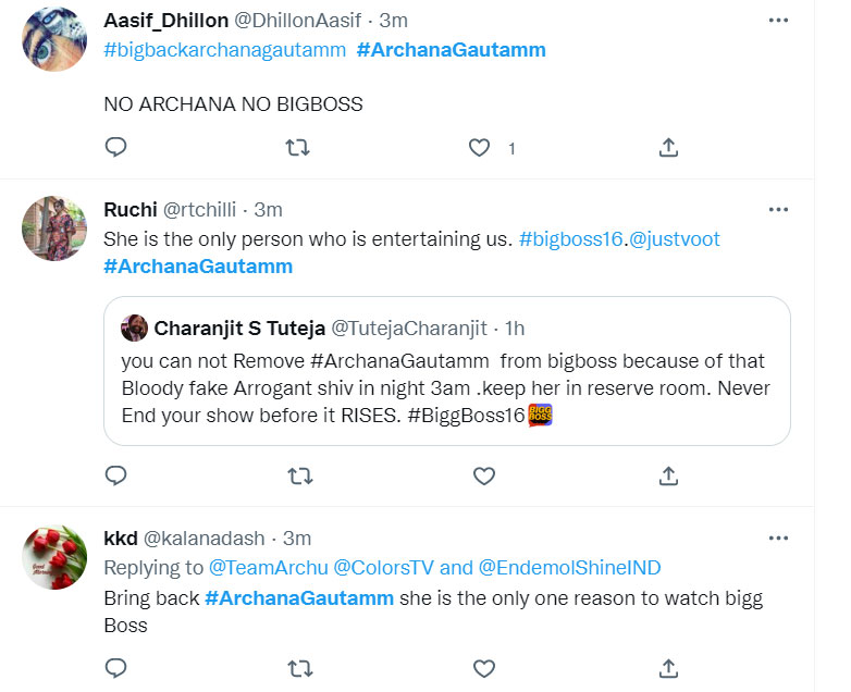 Netizens react to Archanas eviction Netizens react to Archanas eviction