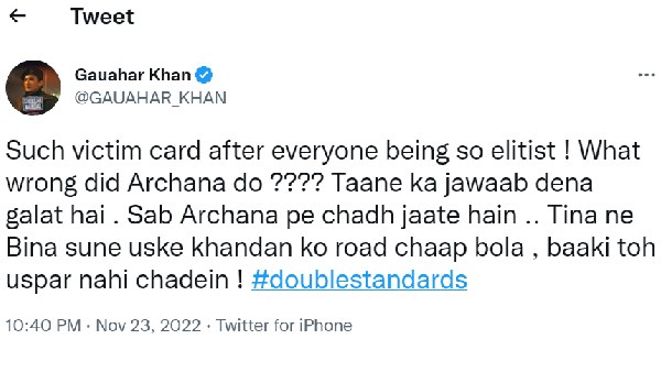 Gauhar Khan Called Out Sajid’s ‘Double Standards’