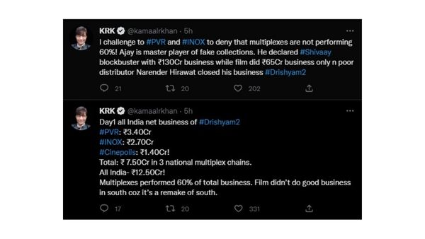 Kamaal R Khan Drishyam 2 