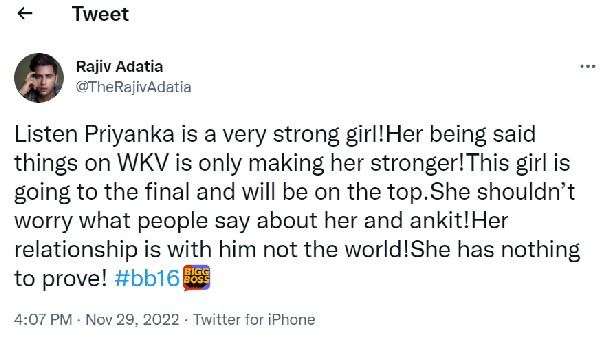 Priyanka Will Be A Finalist