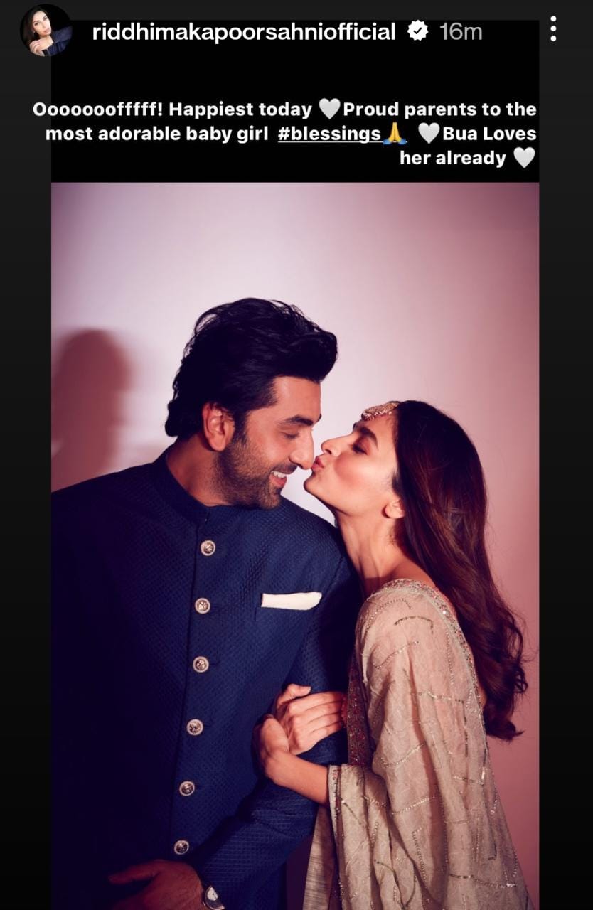 Riddhima Kapoors post