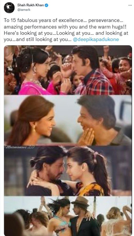 Shah RUkh Khan Deepika Padukone Tweet