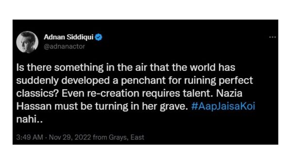 Adnan Siddiqui tweet