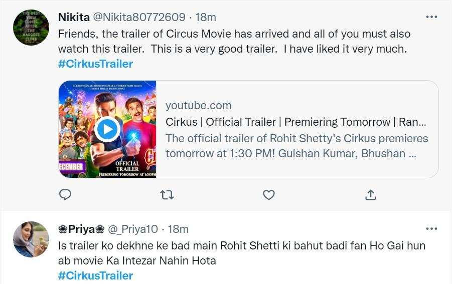 Ranveer Singh Cirkus Trailer Deepika Padukone Fans Reaction