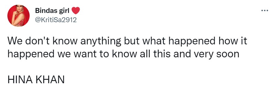 Hina Khan Betrayal post fans