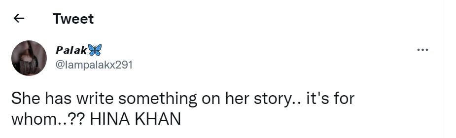 Hina Khan Betrayal post fans