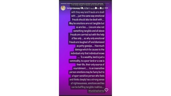 kangana ranaut instagram story