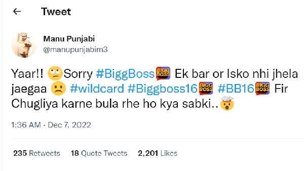 Manu Punjabi’s Tweet 