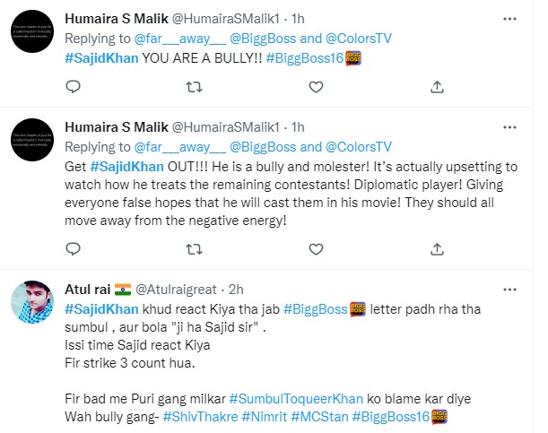 Tweets Against Sajid