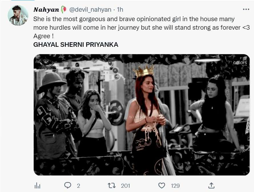 Bigg Boss 16 Priyanka Chahar Choudhary Twitter Ghayal Sherni Priyanka Trend