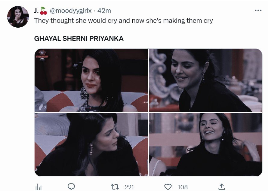 Bigg Boss 16 Priyanka Chahar Choudhary Twitter Ghayal Sherni Priyanka Trend
