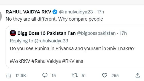 Bigg Boss 16: Rahul Vaidya On Fans Comparison 