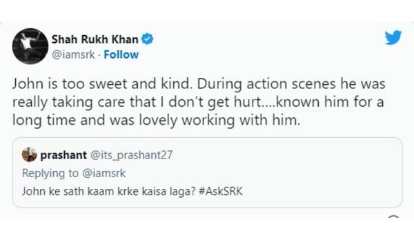 srk on john abraham