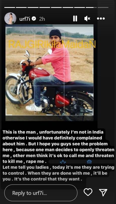 Uorfi Javed Broker Threats