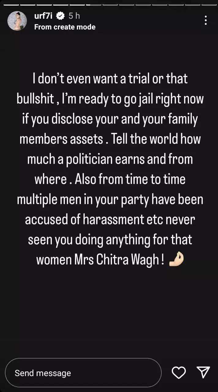 Uorfi Javed Urfi Topless Viral Police Complaint Politician